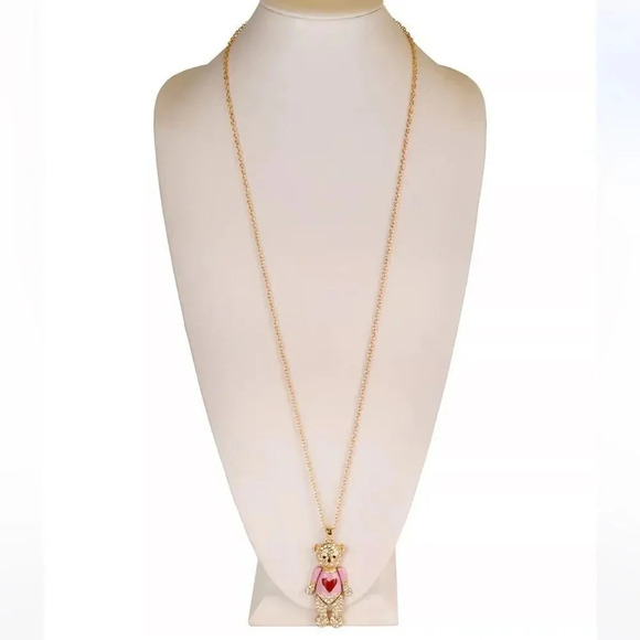 Pink Bear Heart Necklace - Picture 2 of 2